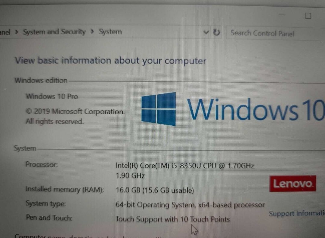Thinkpad T480s Touch (i5 - 16 GB RAM - 1 TB NVME SSD) - REF:002