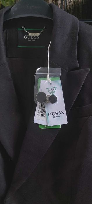NOWY żakiet Marynarka GUESS ICON czarna eu 40 us S a069