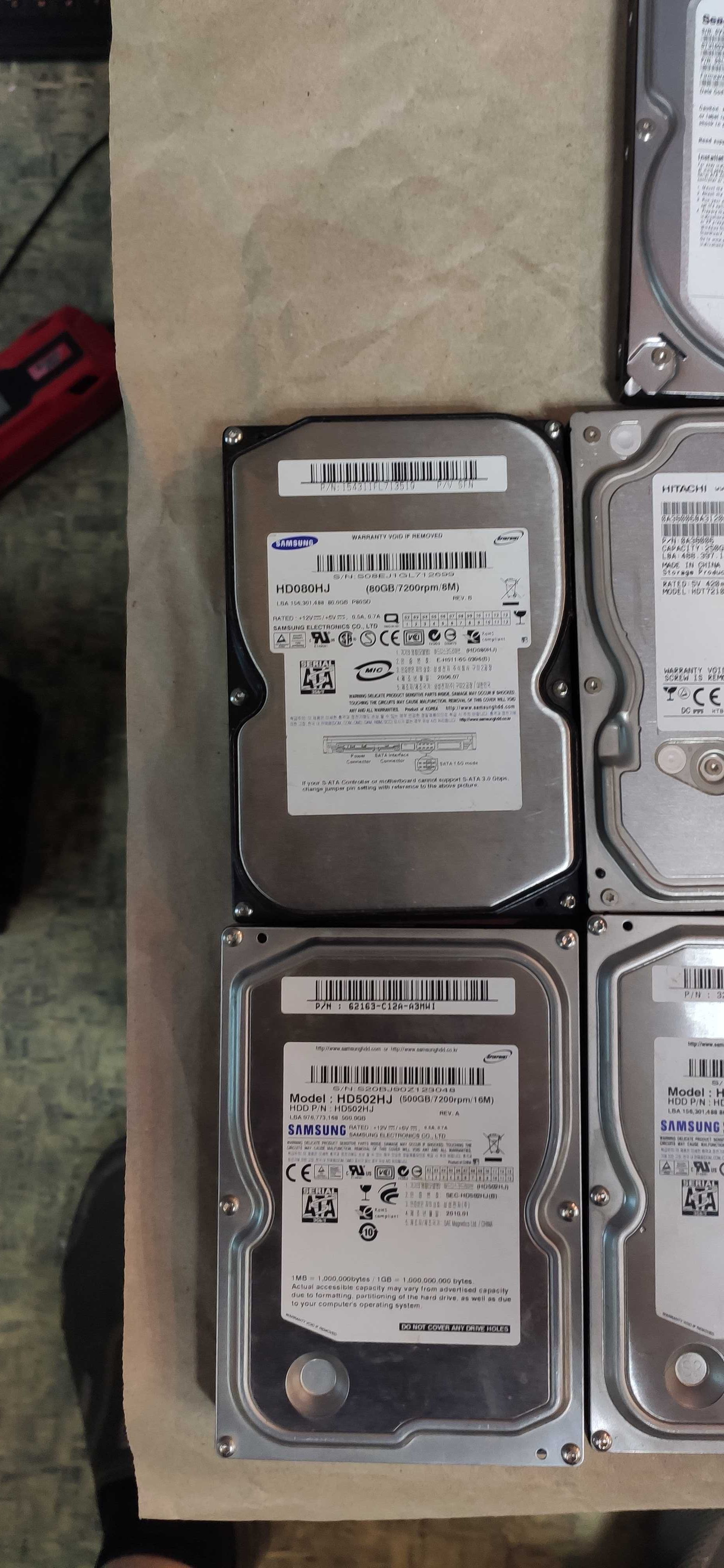 HDD SАTA для ПК от 80 до 500 ГБ в идеальном состоянии.