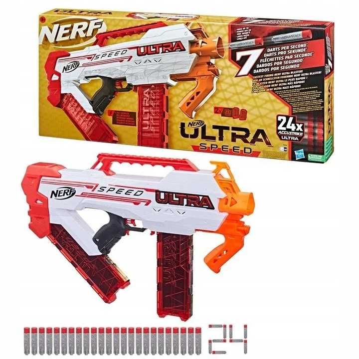 Hasbro Nerf Ultra Speed. karabin ze strzałkami, 24 strzałki w zestawie