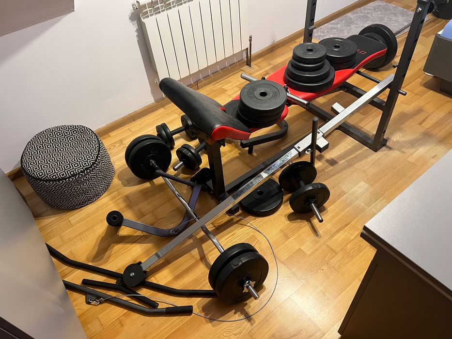Siłownia - ławka hantle gryfy ciężar