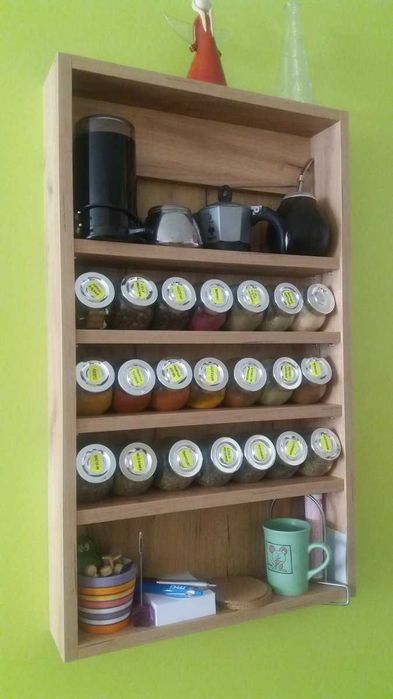 Półka na przyprawy oliwę i słoiczki pojemniczki Wisząca Stojąca