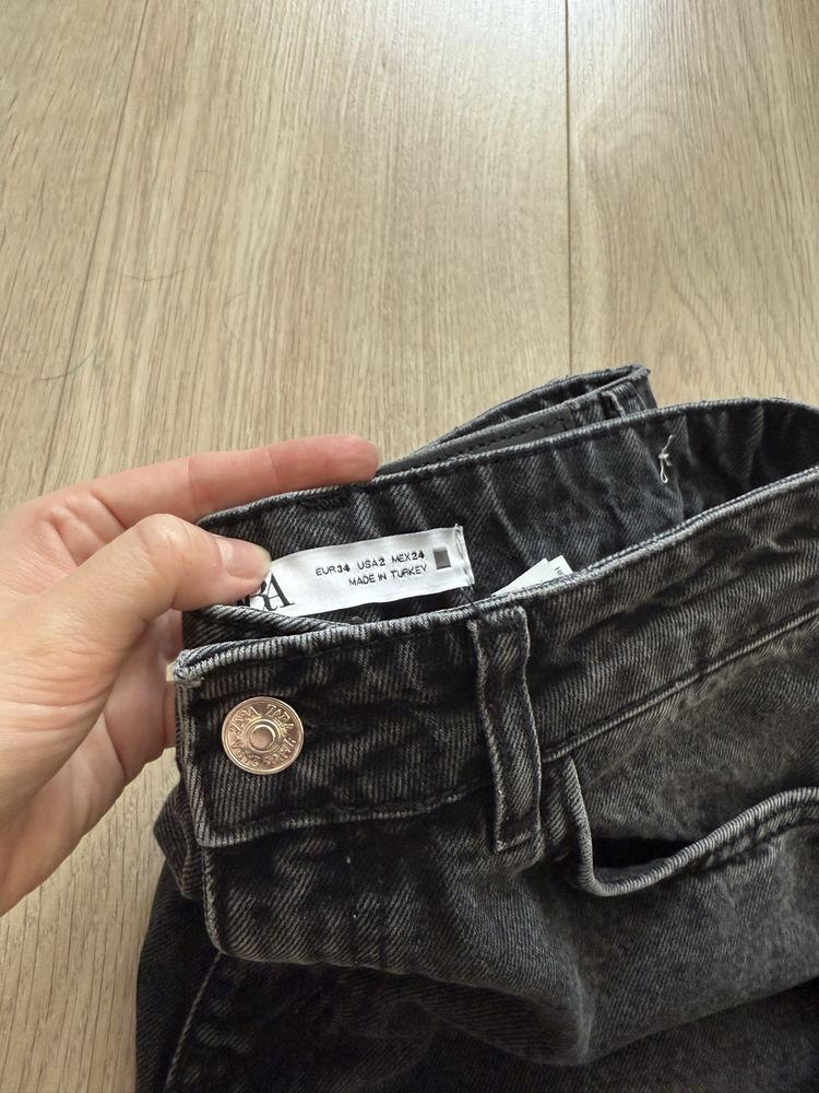 Jeansy ZARA Mango xs 34 spodnie czarne używane
