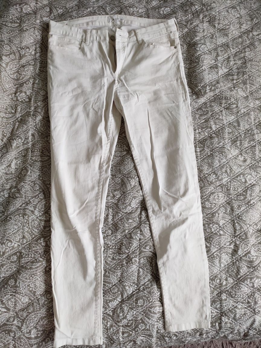 Białe spodnie Mango rozmiar 44