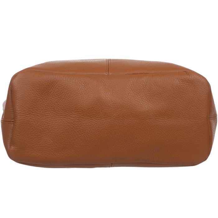 VERA PELLE torebka damska skórzana worek na ramię V517 c.złota