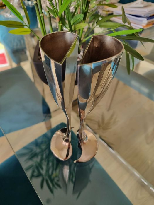 Cálices Decorativos Banhados em Prata