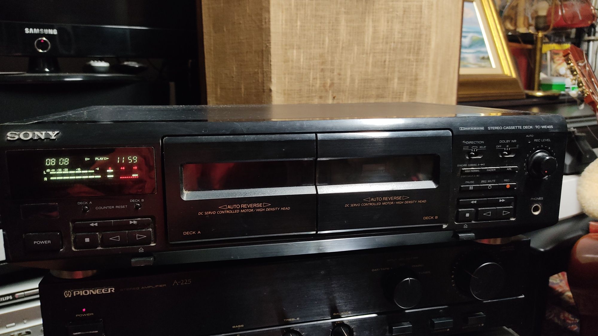 Leitor de K7   Sony TC-WE405 Tape Deck Cassetes