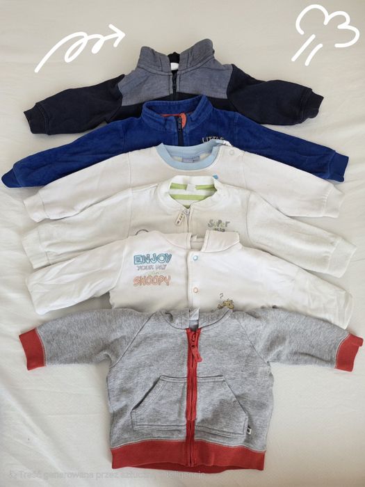 Zestaw ubranek jesiennych dla chłopca r. 74