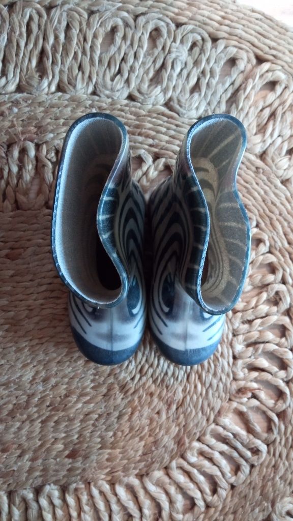 Kalosze buty wodoodporne przeciwdeszczowe gumiaki gumiaczki zebra zebr