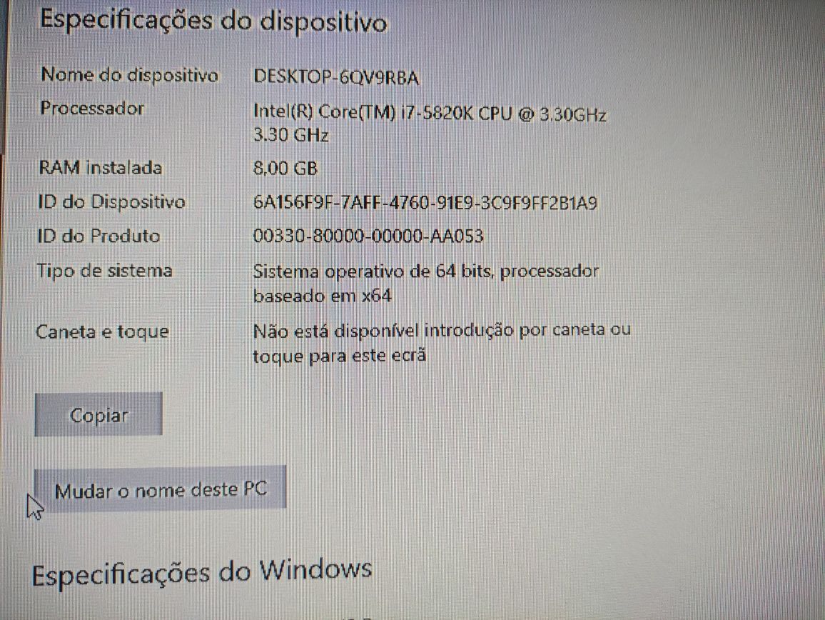 Computador de Secretária