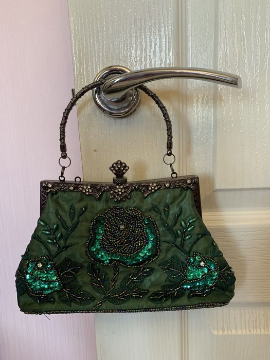 Сумка клатч вінтажна вишита бісером