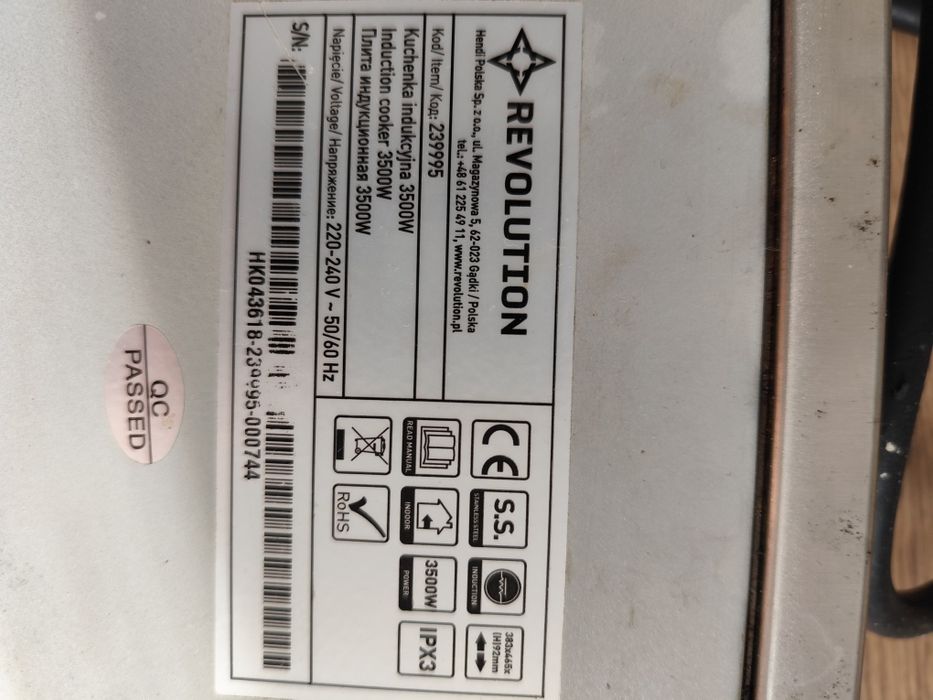 Revolution Kuchenka Indukcyjna 3500W