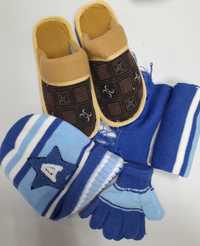 Conjunto luvas cachecol gorro rapaz- novo|Set of hoodie+scarf+slippers