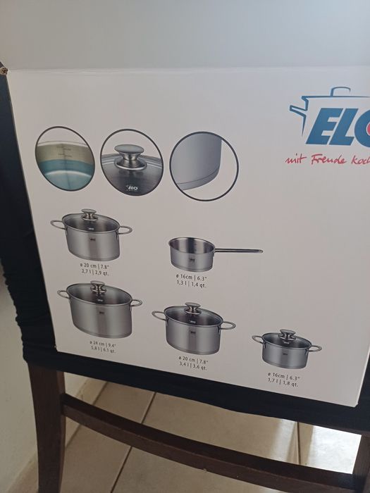 Garki komplet z pokrywkami 9 el.