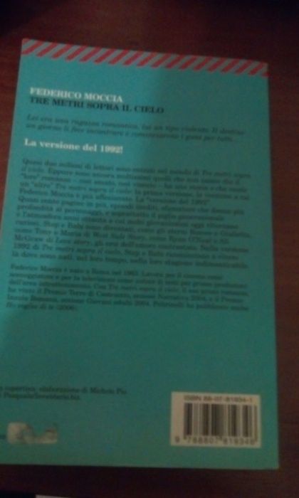 Livro Tre Metri Sopra Cielo