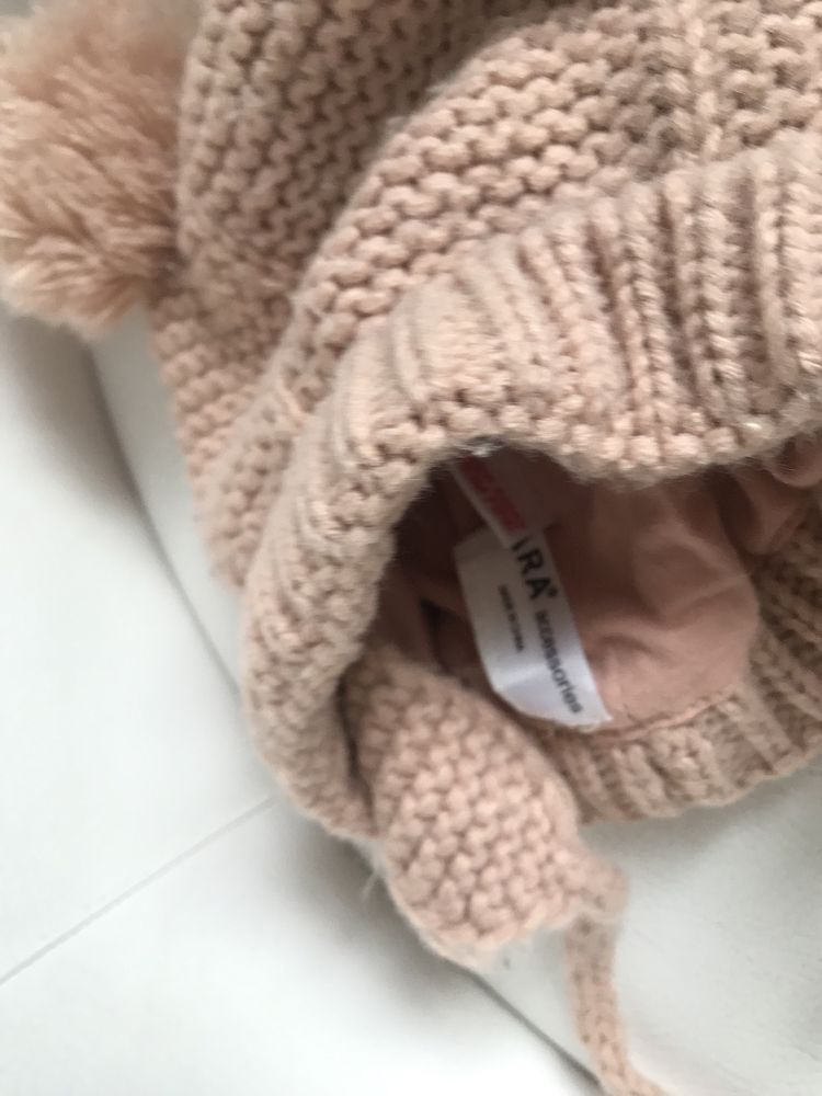 Czapki zimowe niemowlęce Zara Baby 6-12 M