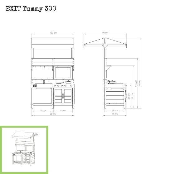 Drewniana kuchnia dla dzieci do ogrodu EXIT Yummy 300