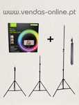 Ring Light RGB 30cm com tripé até 2.10m