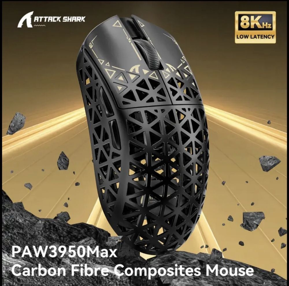 Нова карбонова мишка Attack Shark R5 Ultra PAW 3950MAX