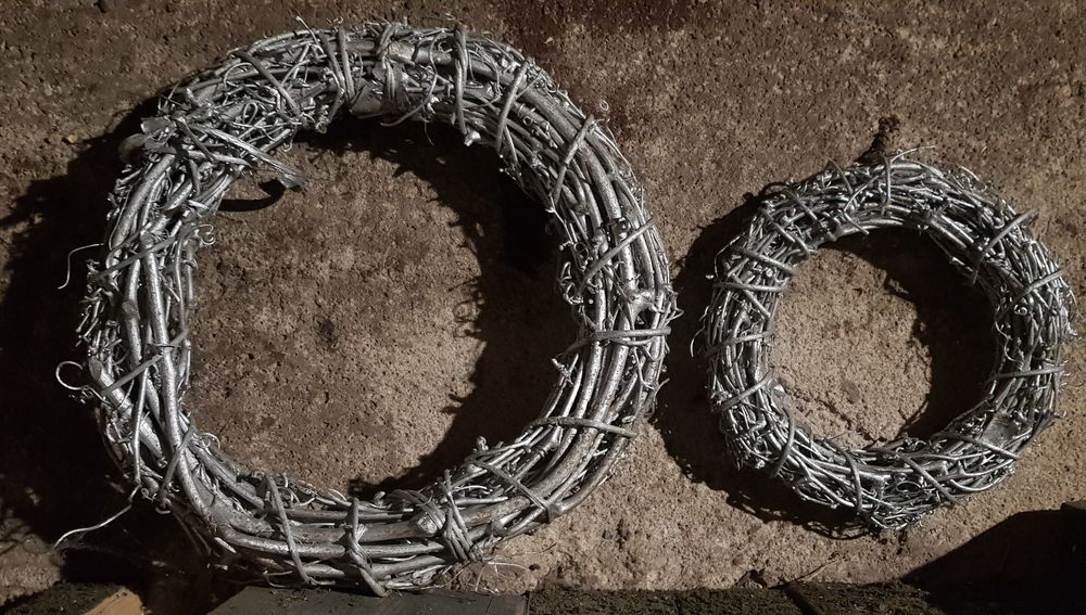 Wianki wiklinowe posrebrzane