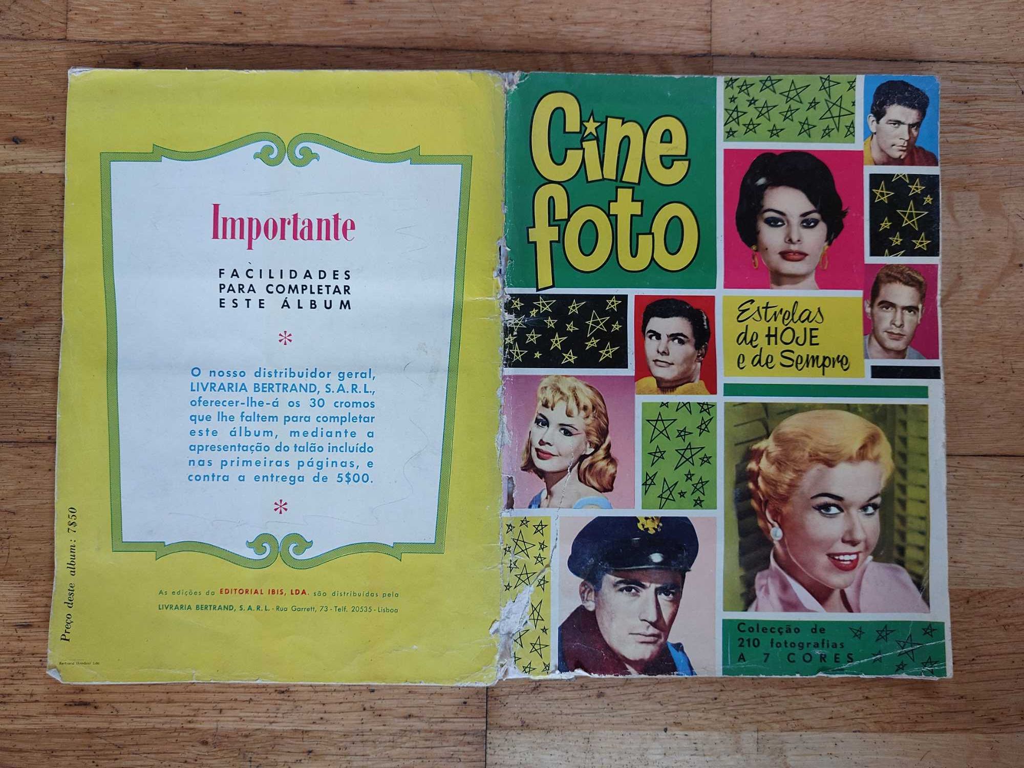 Caderneta cromos "Cine Foto, Estrelas de hoje e de sempre" completa