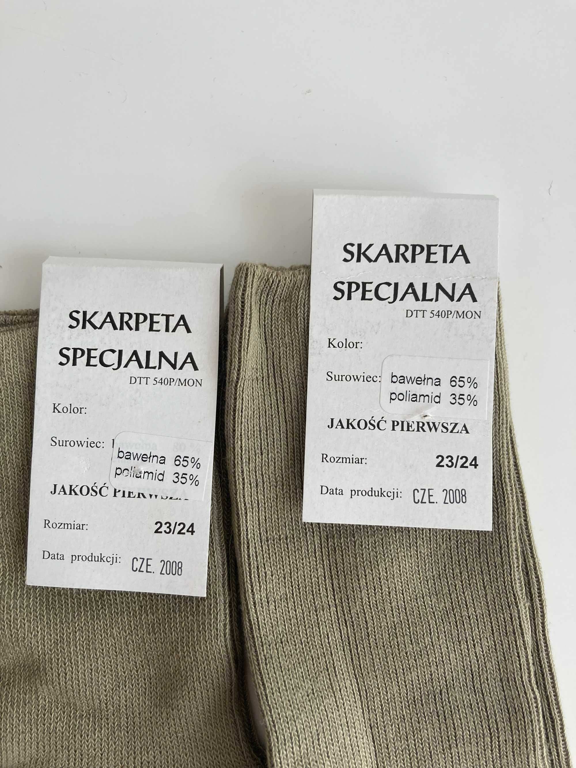 Skarpety letnie, długie, khaki, 2pak, r. 23-24 Krajewski