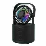 Hoffen Wentylator z Głośnikiem Bluetooth Podświetlenie RGB Radio FM