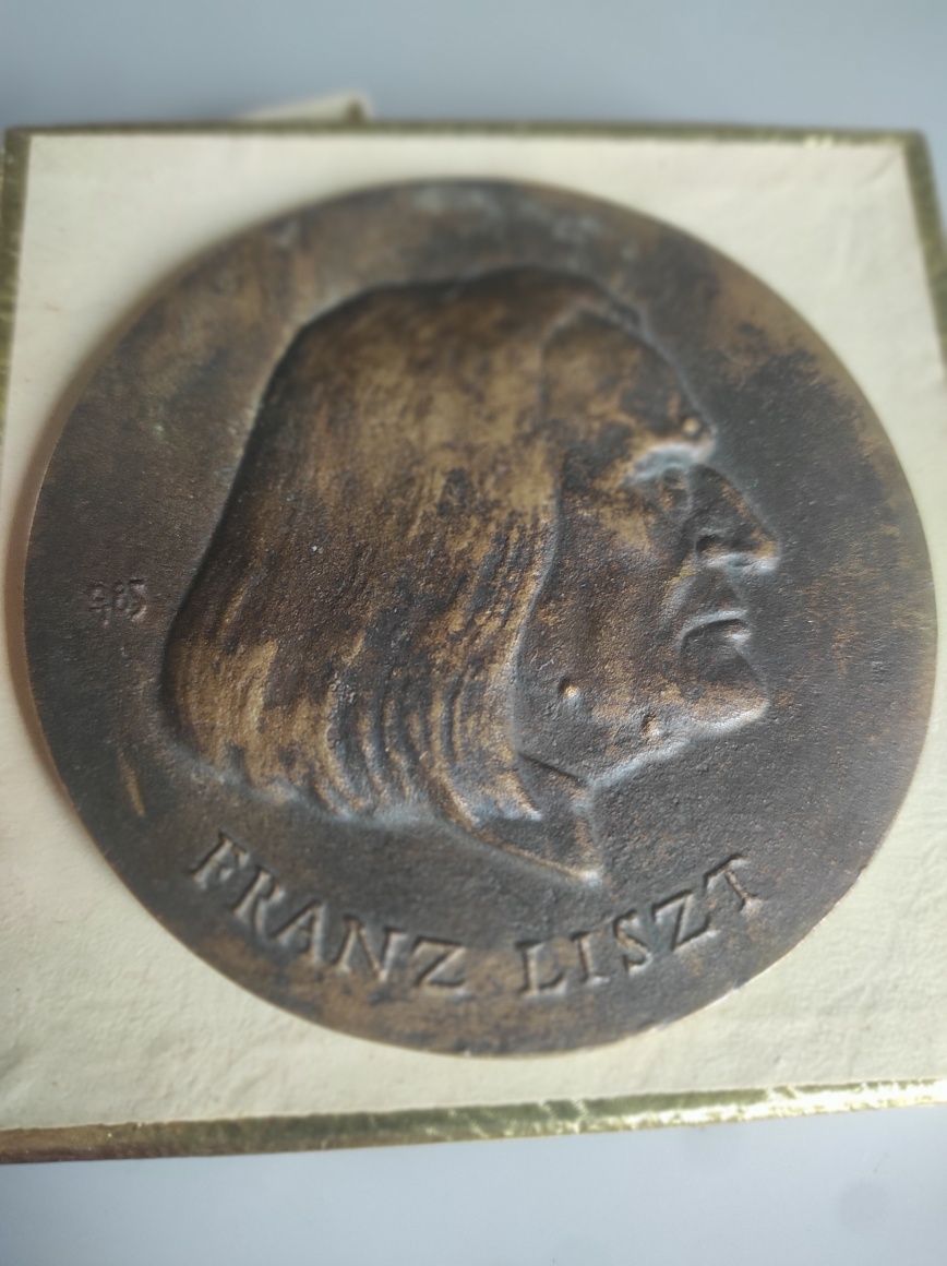 Medal muzyczny Brąz Pianista Kompozytor Franc Liszt
