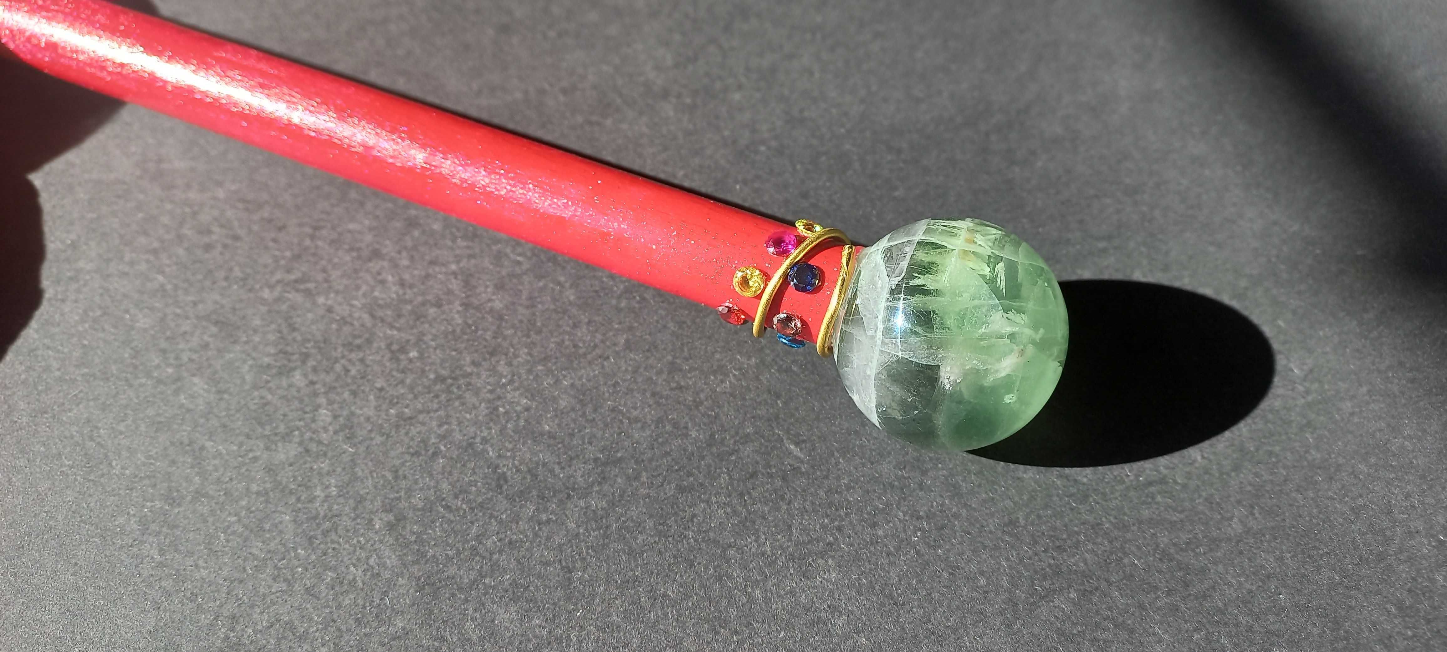 Różdżka Alex Russo z kamieniami szlachetnymi i fluorytem Wizards WOWP