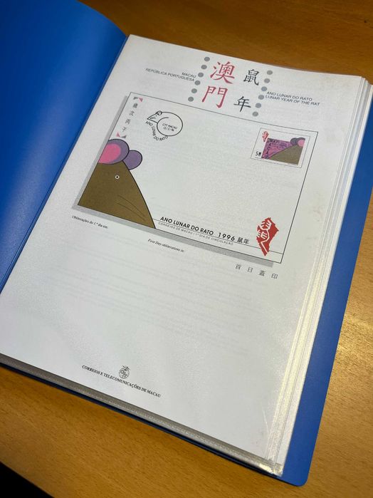 Filatelia - Pagelas Macau 1996 a 2000