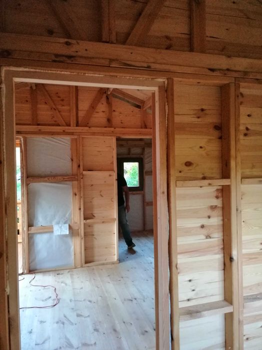 domek drewniany, ogrodowy, letniskowy do 35m2, parterowy, kryty gontem