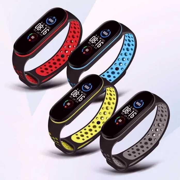 Браслет силиконовый ремешок для Xiaomi Mi Band 3,4,5,6,7