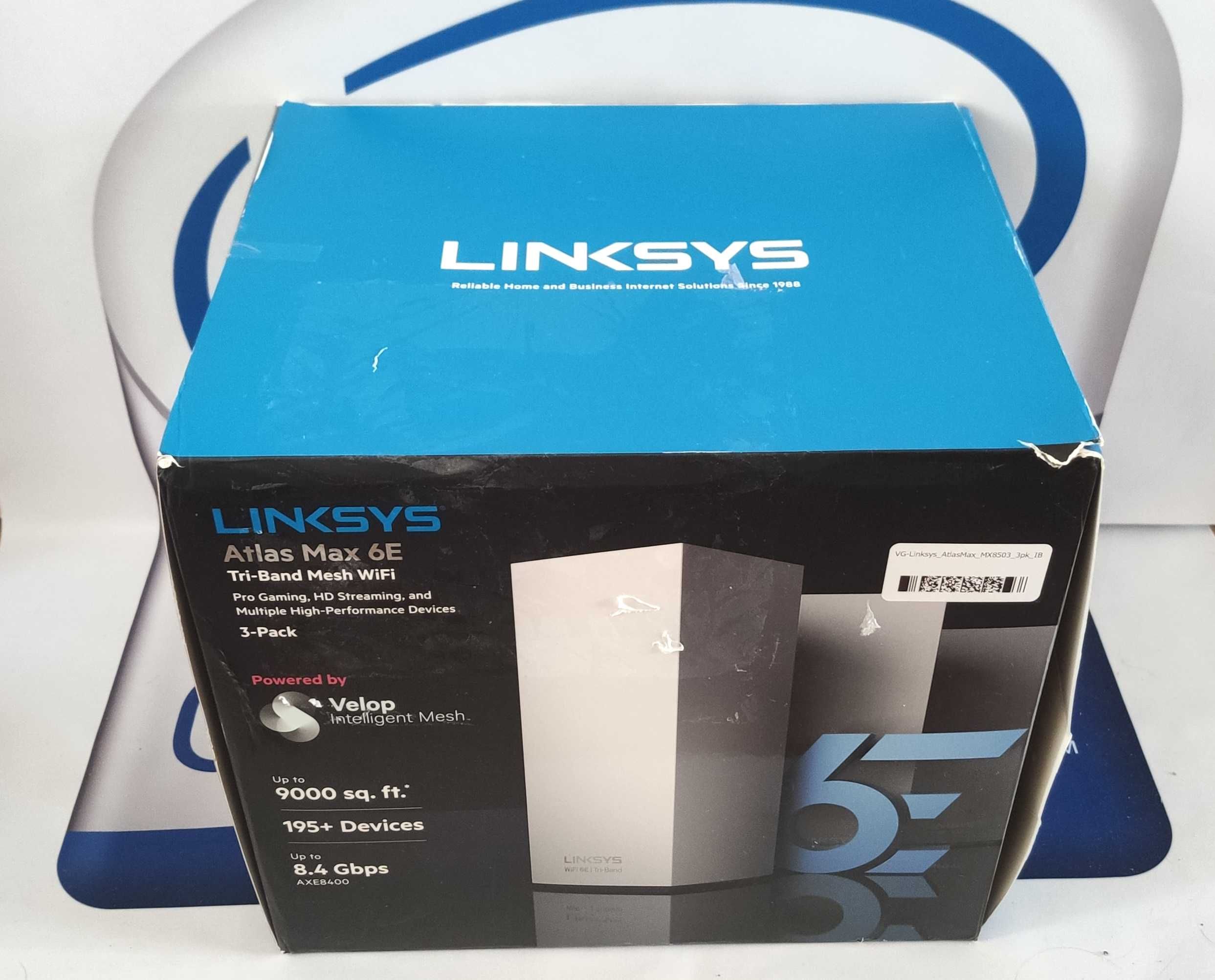 WIFI6E Linksys MX8500 Velop AXE8400 тридіап гігб роутер з Mesh MultGig