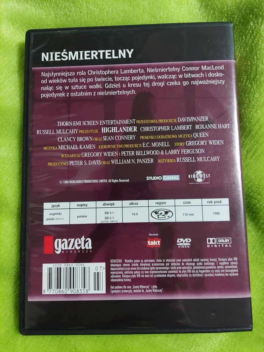 Film DVD - Nieśmiertelny - klasyka