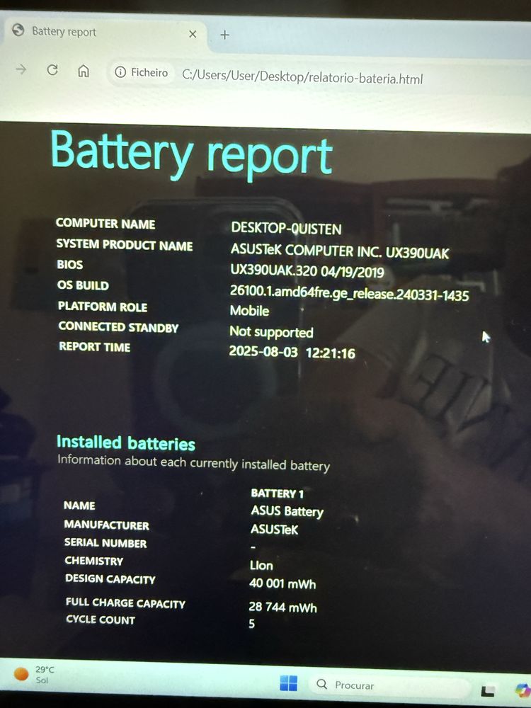 Asus UX390U Deluxe rigorosamente como novo