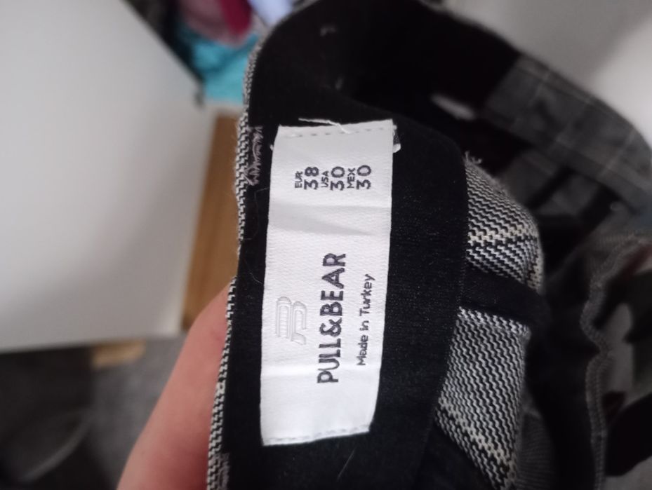 Spodnie męskie w kratę