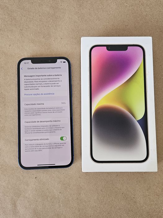Iphone 12 128GB. Bateria 74%. Muito bom estado