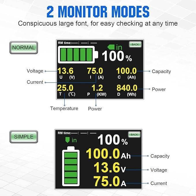 Монітор заряду акумулятора Eco-Worthy Battery Monitor ECO-NBM100V Моні