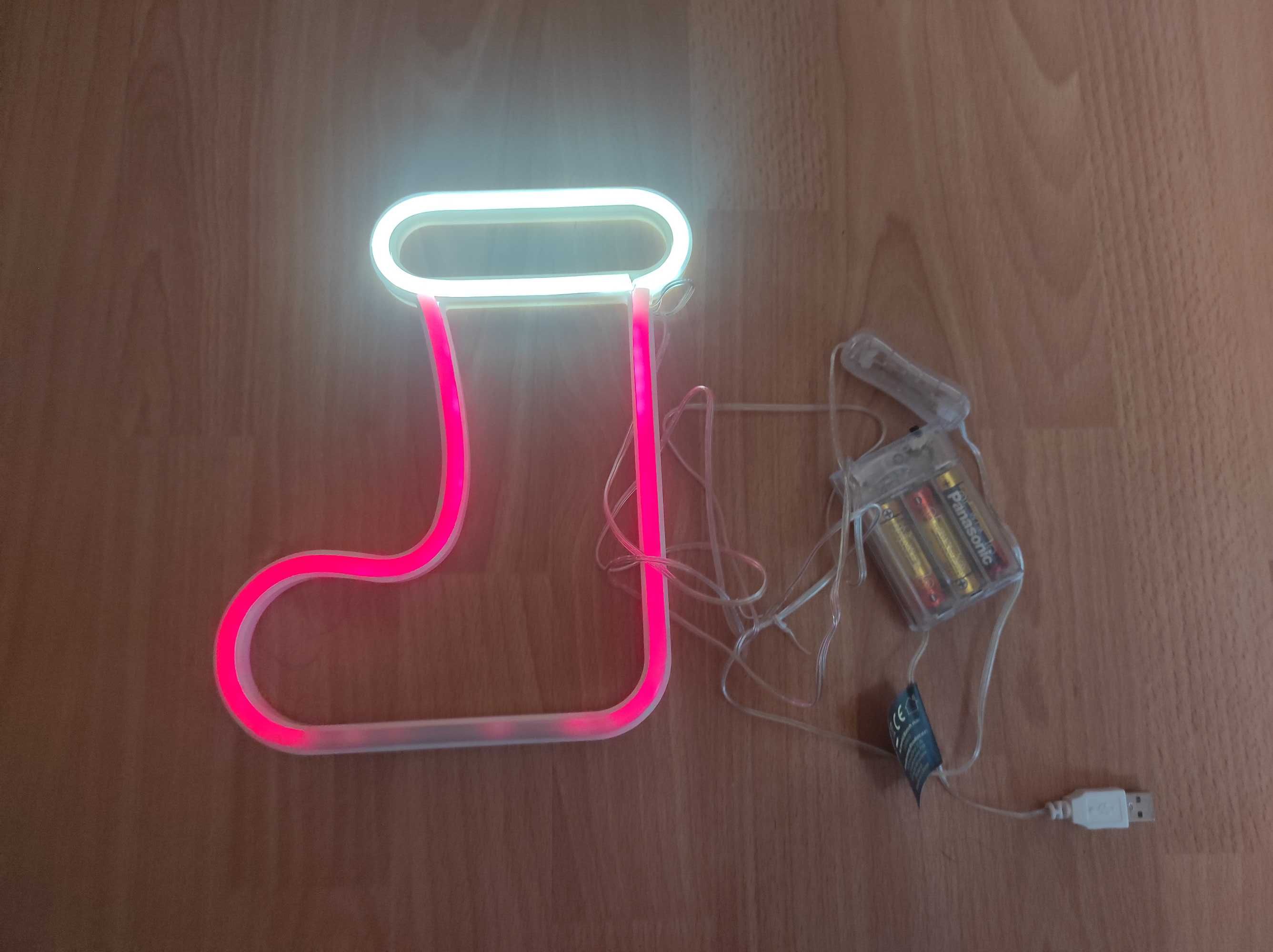 Led neon lampka na baterie lub usb