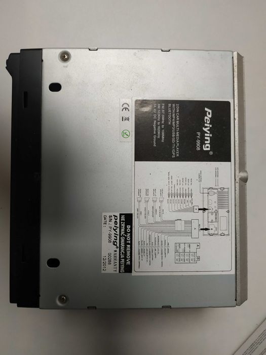 Radio samochodowa PEIYiNG model PY-9908. Nowe nie używane.