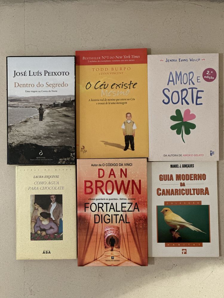 Livros variados  5 € cada