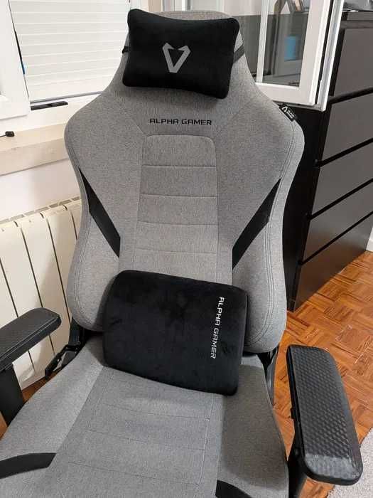 Secretária gaming + cadeira alpha gamer