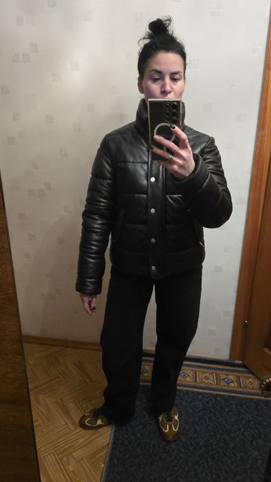 Шкіряна зимова куртка пуховик Tommy Hilfiger