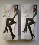 2x Rajstopy Inez Elastil 60 DEN duży klin Beige 4XL
