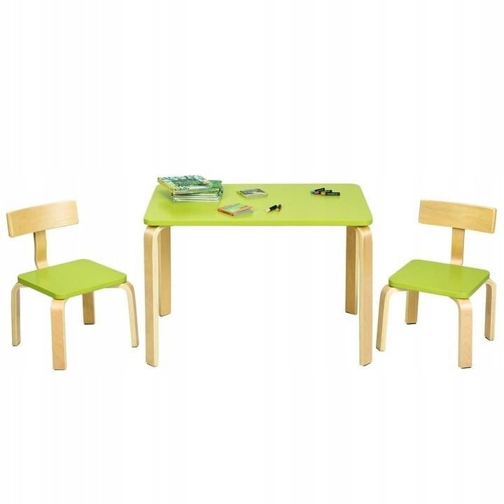 Zestaw mebli dla dzieci Costway stolik dziecięcy i dwa krzesła - 3 el.