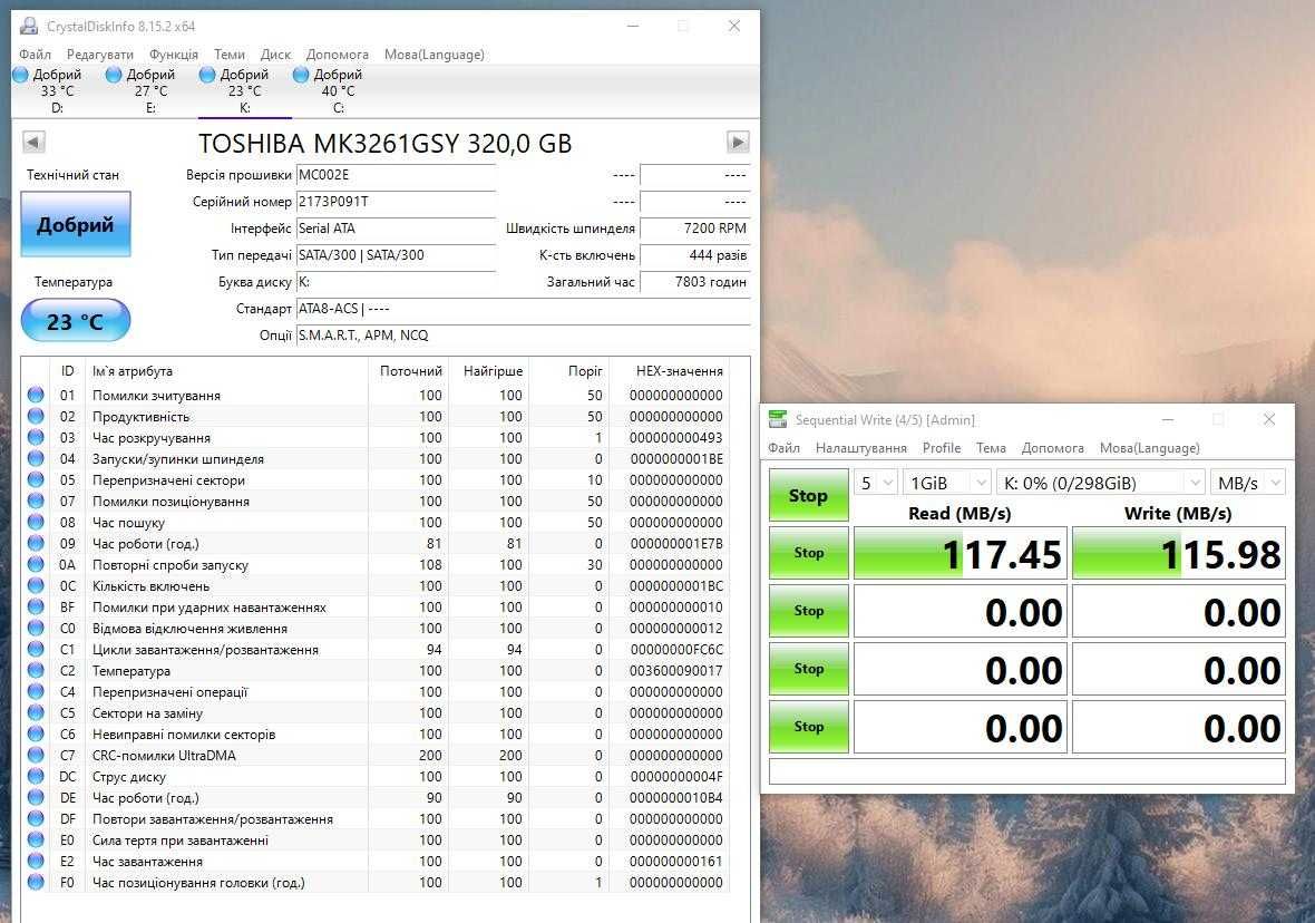 Жорсткий диск SATA HDD 160 250 320, 500 750 1000 GB