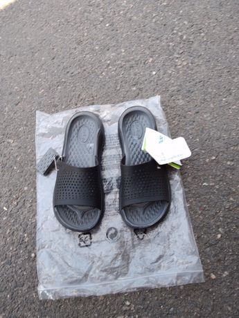 Шлёпанци crocs literide slide 205183 black/slate grey