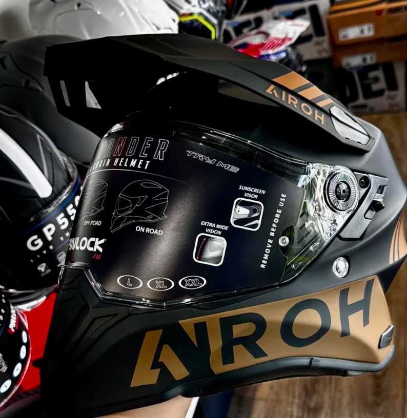 Capacete Airoh Commander Gold Matt NOVO (40% Desconto) Tam XS-S-L-XL
