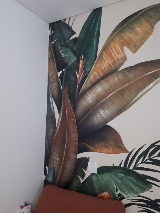 Decoração com papel de Parede.