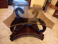 Mesa de centro em nogueira
